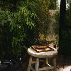 Vintage antique wood stool